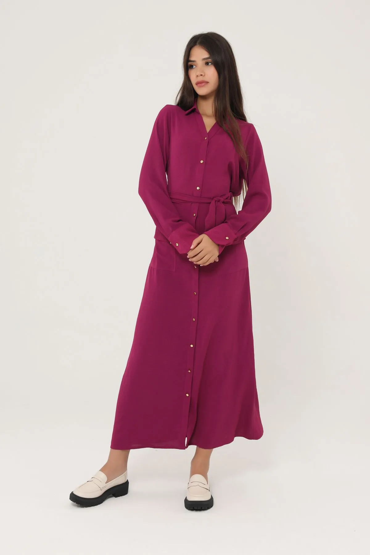 Robe chemise longue femme | Zen, boutique en ligne, Tunisie