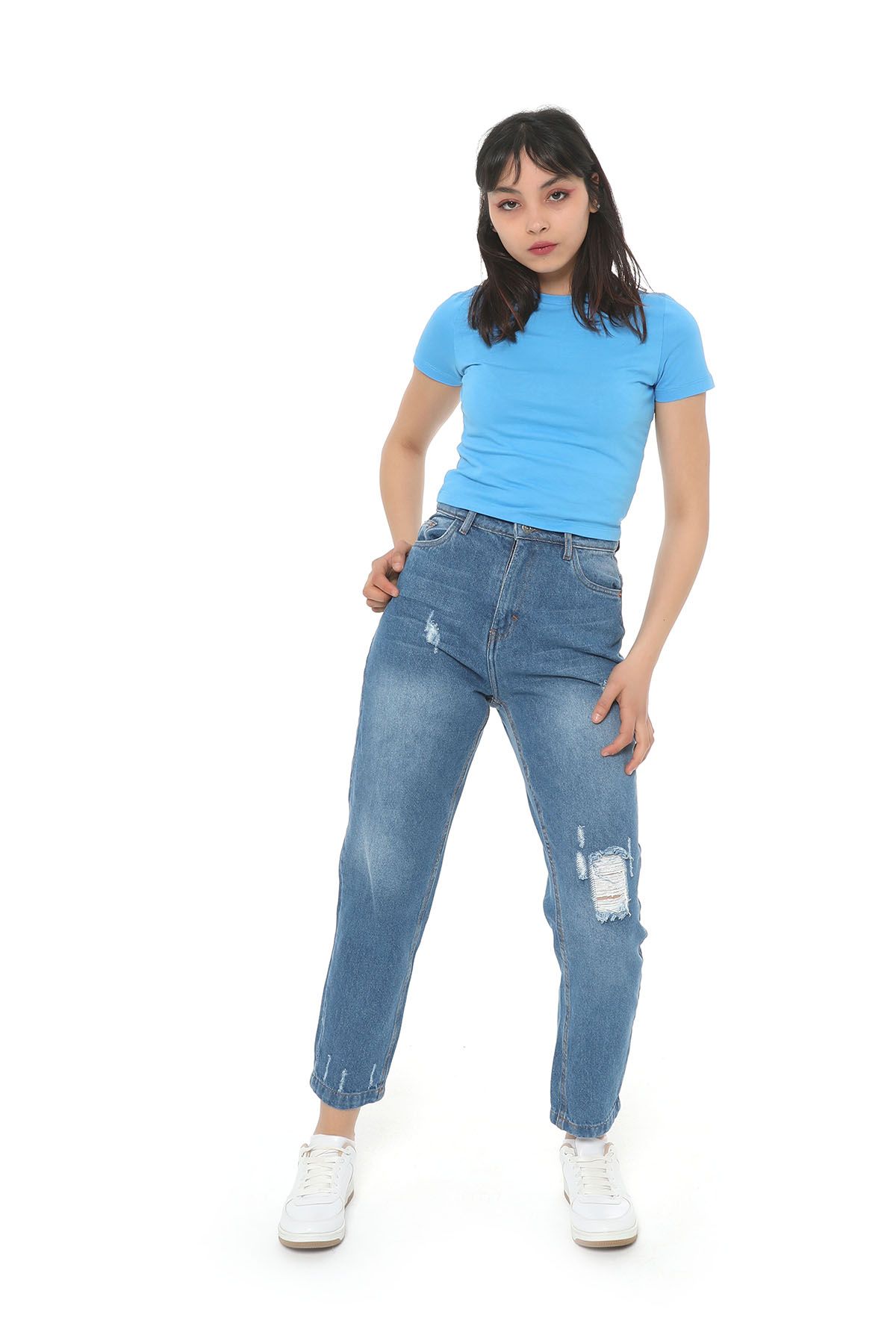 JEANS MOM FIT 203 STONE