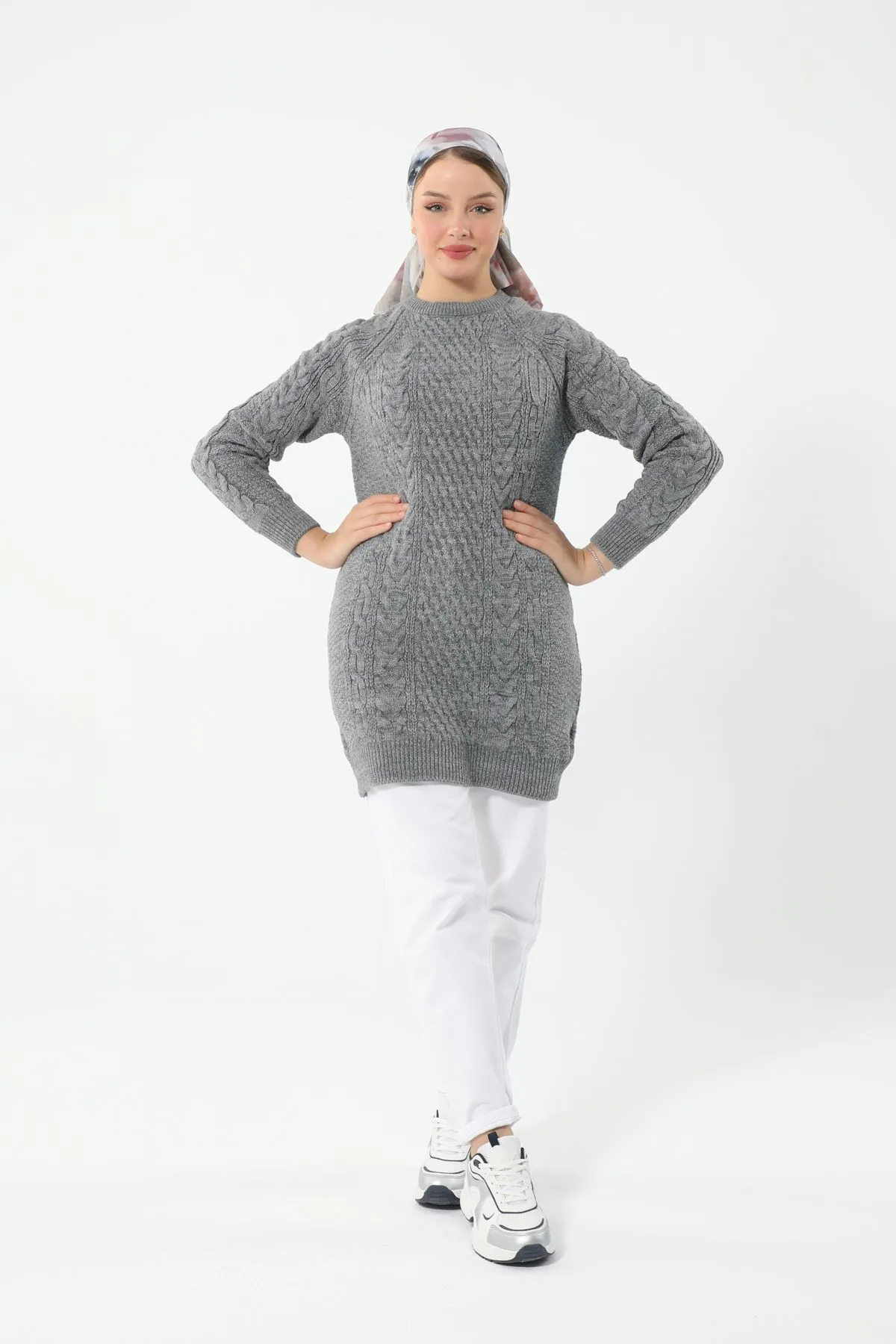 Robe Tunique Chaude KANABEACH 'Mimiking' - Taille 38 - Blanc - Laine Mélangée - Neuf Avec étiquette (valeur 89€)