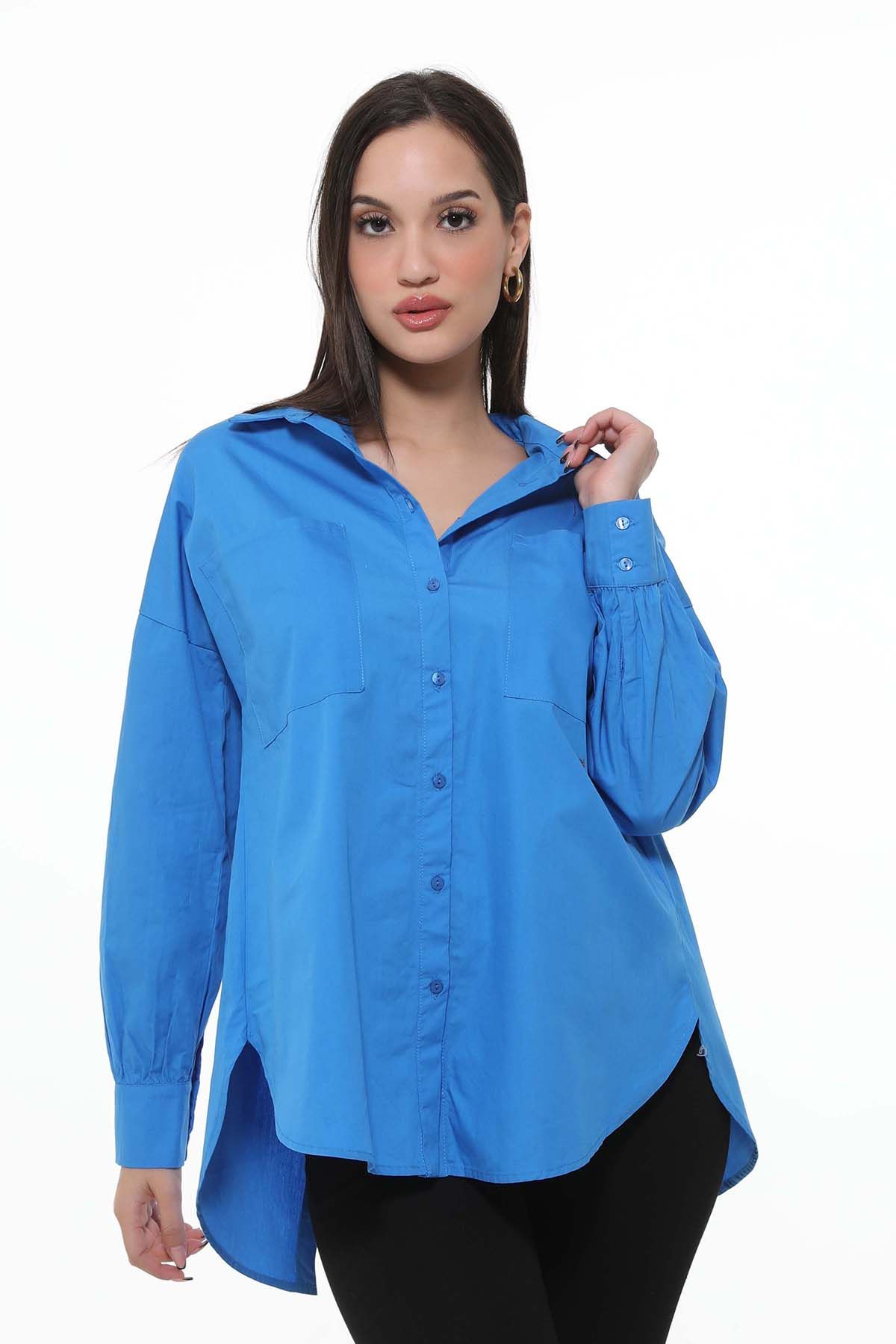 CHEMISE OVERSIZE AVEC FENTE